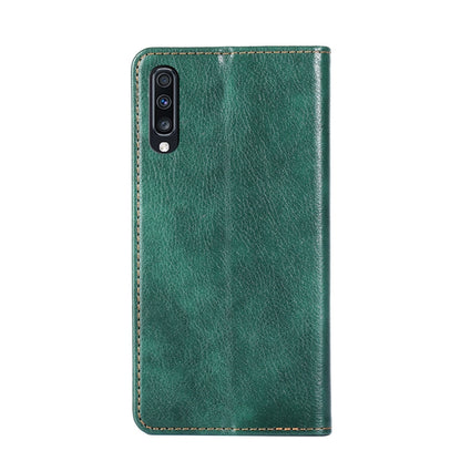 For Samsung Galaxy A70 PU + TPU Gloss Oil Solid Color Magnetic Horizontal Flip Leather Case with Holder & Card Slot & Wallet(Green) by buy2fix
