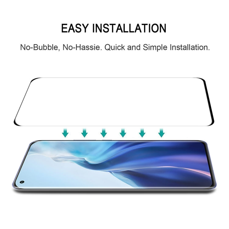 For Xiaomi Mi 11 / 11 Ultra (Edge Glue) 9H HD 3D Curved Edge Tempered Glass Film(Black) by buy2fix