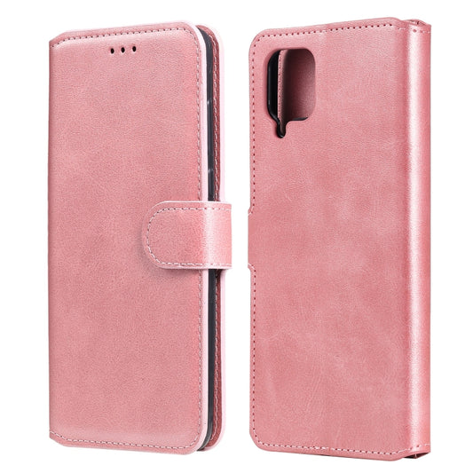 For Samsung Galaxy A12 5G Classic Calf Texture PU + TPU Horizontal Flip Leather Case, with Holder & Card Slots & Wallet(Rose Gold) by buy2fix