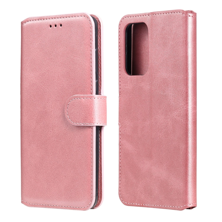 For Samsung Galaxy A52 5G Classic Calf Texture PU + TPU Horizontal Flip Leather Case, with Holder & Card Slots & Wallet(Rose Gold) by buy2fix