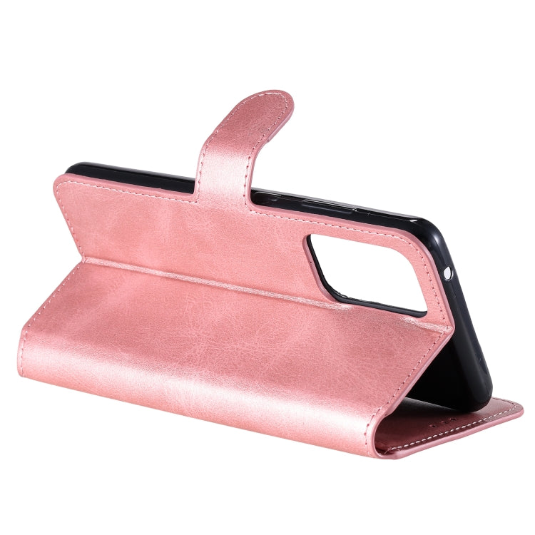 For Samsung Galaxy A52 5G Classic Calf Texture PU + TPU Horizontal Flip Leather Case, with Holder & Card Slots & Wallet(Rose Gold) by buy2fix