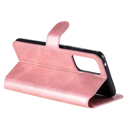 For Samsung Galaxy A52 5G Classic Calf Texture PU + TPU Horizontal Flip Leather Case, with Holder & Card Slots & Wallet(Rose Gold) by buy2fix