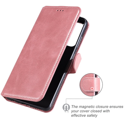 For Samsung Galaxy A52 5G Classic Calf Texture PU + TPU Horizontal Flip Leather Case, with Holder & Card Slots & Wallet(Rose Gold) by buy2fix