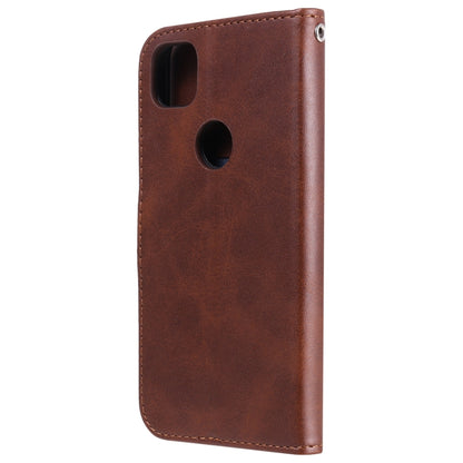 For Google Pixel 4a 4G Fashion Calf Texture Zipper Horizontal Flip Leather Case with Holder & Card Slots & Wallet(Brown) by buy2fix
