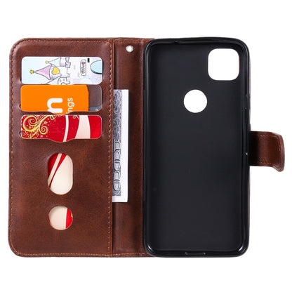 For Google Pixel 4a 4G Fashion Calf Texture Zipper Horizontal Flip Leather Case with Holder & Card Slots & Wallet(Brown) by buy2fix