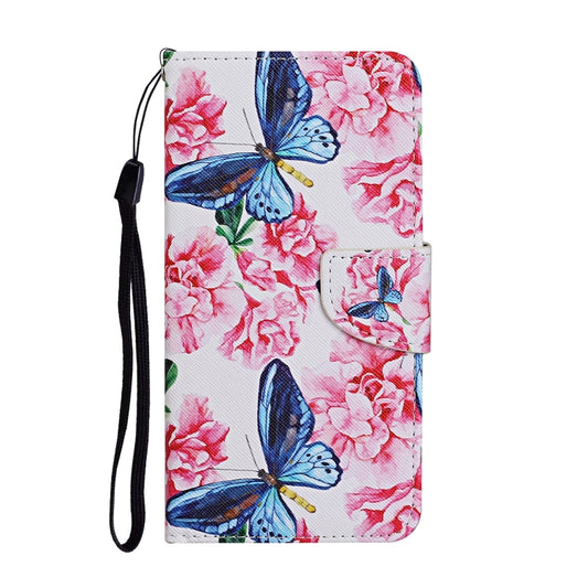 For Samsung Galaxy A12 Colored Drawing Pattern Horizontal Flip Leather Case with Holder & Card Slots & Wallet & Lanyard(Dragonfly Flower) by buy2fix