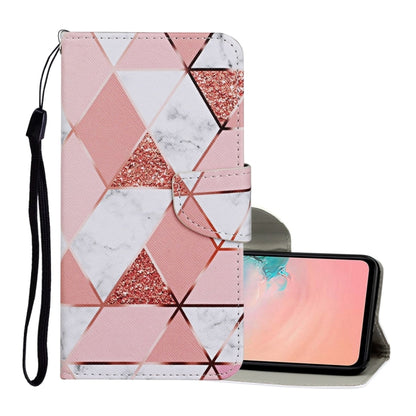 For Samsung Galaxy A12 Colored Drawing Pattern Horizontal Flip Leather Case with Holder & Card Slots & Wallet & Lanyard(Marble) by buy2fix