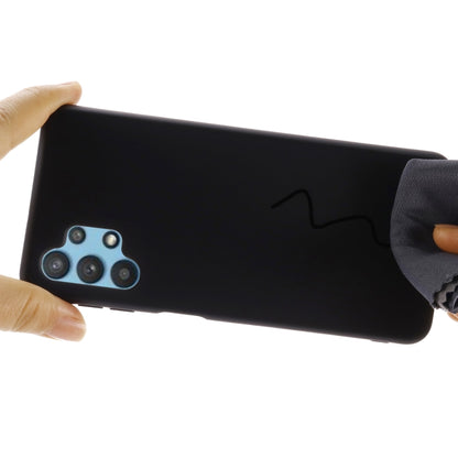 For Samsung Galaxy A32 5G Pure Color Liquid Silicone Shockproof Full Coverage Case(Black) by buy2fix