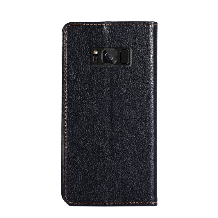 For Samsung Galaxy S8 PU + TPU Gloss Oil Solid Color Magnetic Horizontal Flip Leather Case with Holder & Card Slot & Wallet(Black) by buy2fix