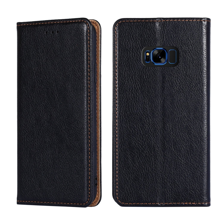 For Samsung Galaxy S8+ PU + TPU Gloss Oil Solid Color Magnetic Horizontal Flip Leather Case with Holder & Card Slot & Wallet(Black) by buy2fix