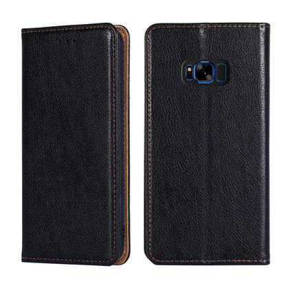 For Samsung Galaxy S8+ PU + TPU Gloss Oil Solid Color Magnetic Horizontal Flip Leather Case with Holder & Card Slot & Wallet(Black) by buy2fix