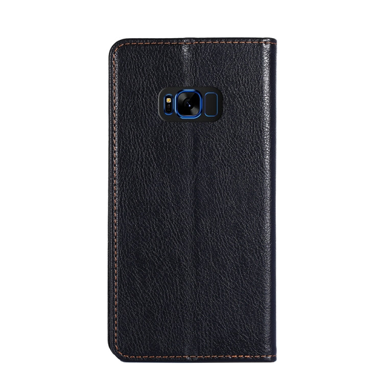 For Samsung Galaxy S8+ PU + TPU Gloss Oil Solid Color Magnetic Horizontal Flip Leather Case with Holder & Card Slot & Wallet(Black) by buy2fix