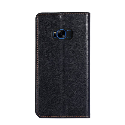 For Samsung Galaxy S8+ PU + TPU Gloss Oil Solid Color Magnetic Horizontal Flip Leather Case with Holder & Card Slot & Wallet(Black) by buy2fix
