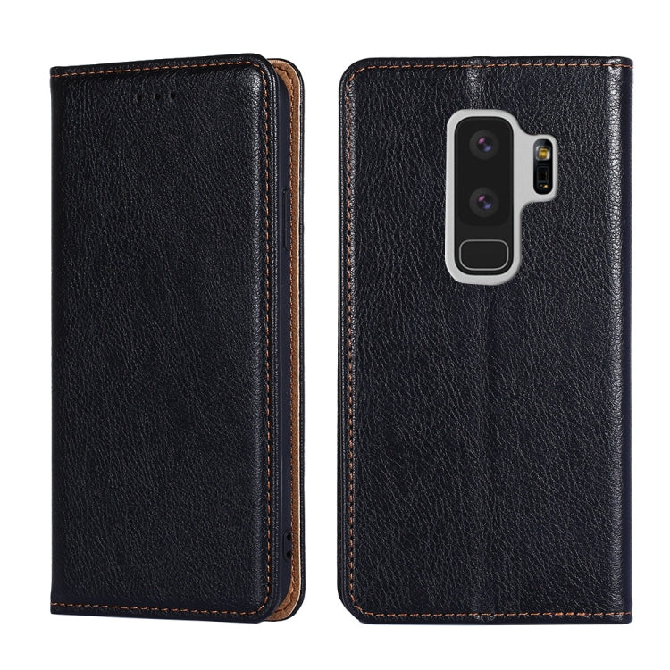 For Samsung Galaxy S9+ PU + TPU Gloss Oil Solid Color Magnetic Horizontal Flip Leather Case with Holder & Card Slot & Wallet(Black) by buy2fix