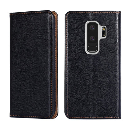 For Samsung Galaxy S9+ PU + TPU Gloss Oil Solid Color Magnetic Horizontal Flip Leather Case with Holder & Card Slot & Wallet(Black) by buy2fix