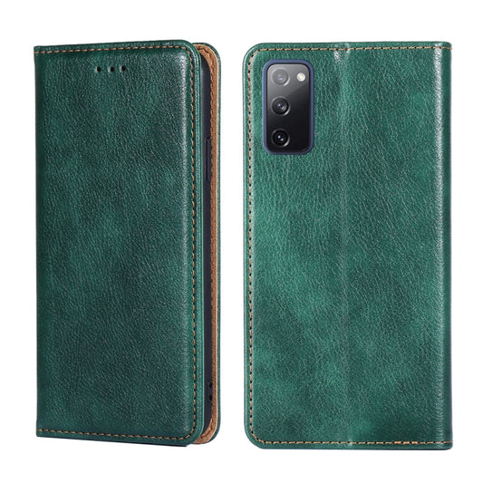 For Samsung Galaxy S20 FE PU + TPU Gloss Oil Solid Color Magnetic Horizontal Flip Leather Case with Holder & Card Slot & Wallet(Green) by FIERRE SHANN