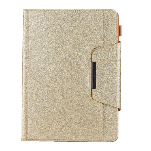 For iPad 10.2 2021 / 2020 / 2019 Glitter Powder Horizontal Flip Leather Case with Holder & Card Slot & Photo Frame & Wallet(Gold) - iPad 10.2 Cases by buy2fix | Online Shopping UK | buy2fix