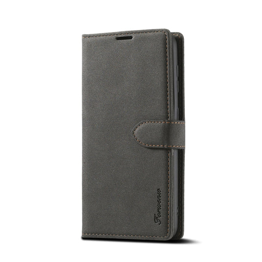 For Samsung Galaxy S21 5G Forwenw F1 Series Matte Strong Magnetism Horizontal Flip Leather Case with Holder & Card Slots & Wallet & Photo Frame(Black) - Galaxy S21 5G Cases by Forwenw | Online Shopping UK | buy2fix