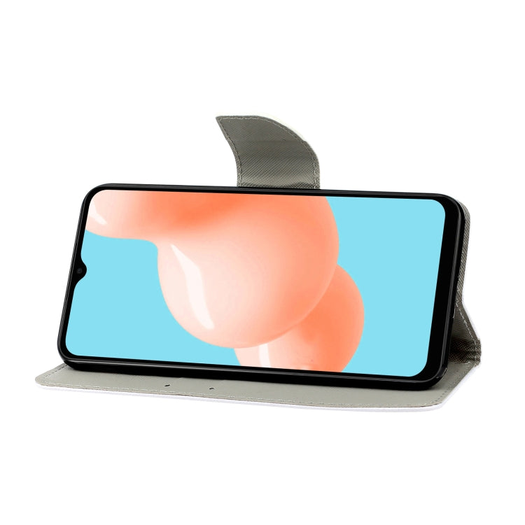 For Samsung Galaxy A12 Coloured Drawing Pattern Horizontal Flip PU Leather Case with Holder & Card Slots & Wallet & Lanyard(Couple Butterfly) by buy2fix