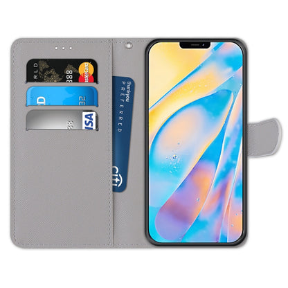 For iPhone 12 mini Coloured Drawing Cross Texture Horizontal Flip Leather Case with Holder & Card Slots & Wallet & Lanyard(Mountain Road Starry Sky) - iPhone 12 mini Cases by buy2fix | Online Shopping UK | buy2fix