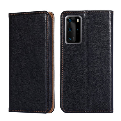 For Huawei P40 Pro PU + TPU Gloss Oil Solid Color Magnetic Horizontal Flip Leather Case with Holder & Card Slot & Wallet(Black) - Huawei Cases by buy2fix | Online Shopping UK | buy2fix