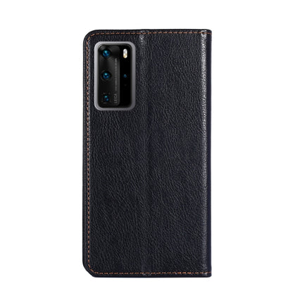 For Huawei P40 Pro PU + TPU Gloss Oil Solid Color Magnetic Horizontal Flip Leather Case with Holder & Card Slot & Wallet(Black) - Huawei Cases by buy2fix | Online Shopping UK | buy2fix