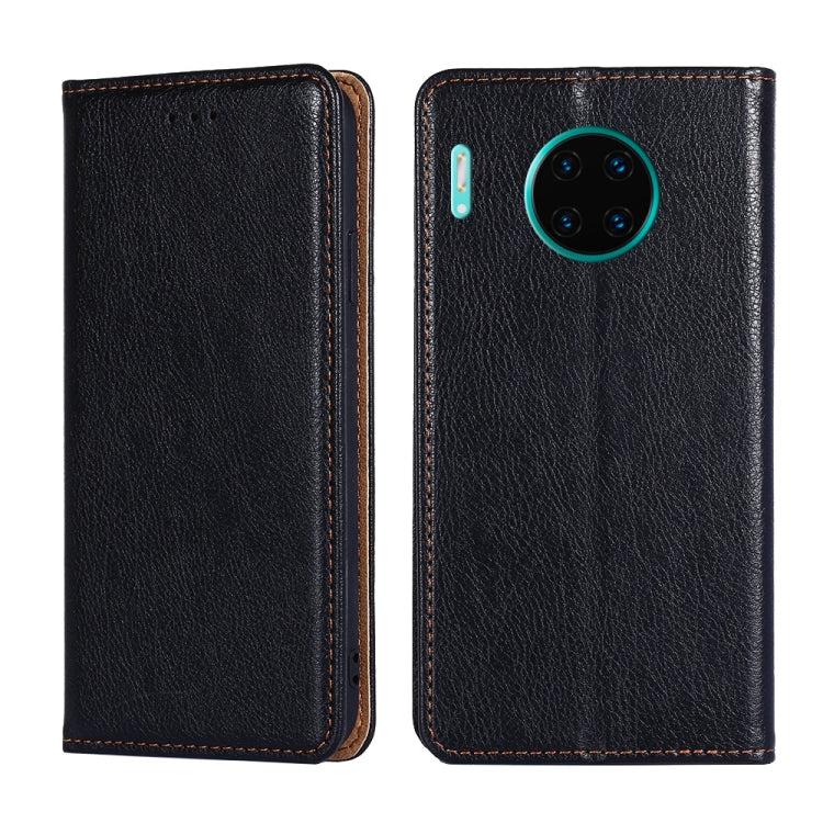 For Huawei Mate 30 Pro PU + TPU Gloss Oil Solid Color Magnetic Horizontal Flip Leather Case with Holder & Card Slot & Wallet(Black) - Huawei Cases by buy2fix | Online Shopping UK | buy2fix