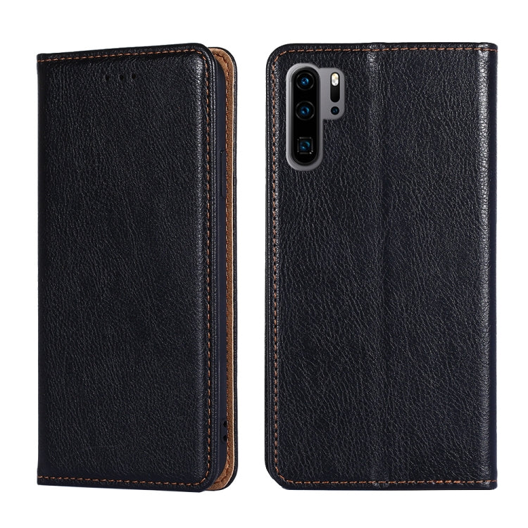 For Huawei P30 Pro PU + TPU Gloss Oil Solid Color Magnetic Horizontal Flip Leather Case with Holder & Card Slot & Wallet(Black) - Huawei Cases by buy2fix | Online Shopping UK | buy2fix