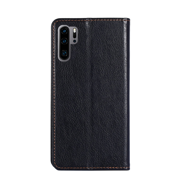 For Huawei P30 Pro PU + TPU Gloss Oil Solid Color Magnetic Horizontal Flip Leather Case with Holder & Card Slot & Wallet(Black) - Huawei Cases by buy2fix | Online Shopping UK | buy2fix
