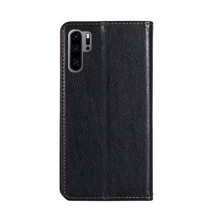 For Huawei P30 Pro PU + TPU Gloss Oil Solid Color Magnetic Horizontal Flip Leather Case with Holder & Card Slot & Wallet(Black) - Huawei Cases by buy2fix | Online Shopping UK | buy2fix