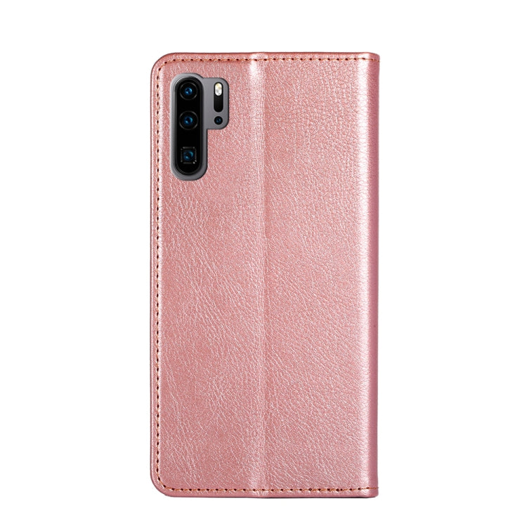 For Huawei P30 Pro PU + TPU Gloss Oil Solid Color Magnetic Horizontal Flip Leather Case with Holder & Card Slot & Wallet(Rose Gold) - Huawei Cases by buy2fix | Online Shopping UK | buy2fix