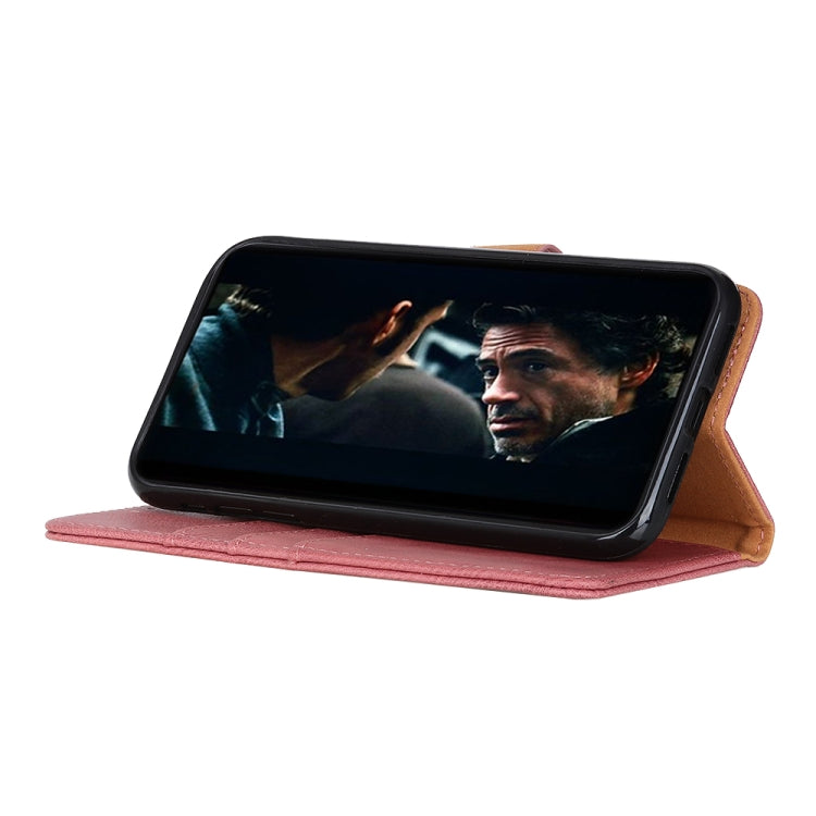 For Xiaomi Redmi Note 9 5G KHAZNEH Cowhide Texture Horizontal Flip Leather Case with Holder & Card Slots & Wallet(Pink) - Xiaomi Cases by buy2fix | Online Shopping UK | buy2fix