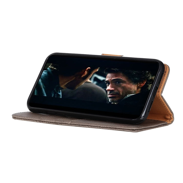 For Xiaomi Redmi Note 9 5G KHAZNEH Cowhide Texture Horizontal Flip Leather Case with Holder & Card Slots & Wallet(Khaki) - Xiaomi Cases by buy2fix | Online Shopping UK | buy2fix