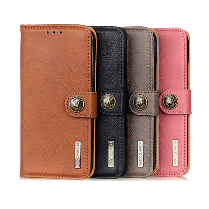 For Xiaomi Redmi Note 9 5G KHAZNEH Cowhide Texture Horizontal Flip Leather Case with Holder & Card Slots & Wallet(Black) - Xiaomi Cases by buy2fix | Online Shopping UK | buy2fix