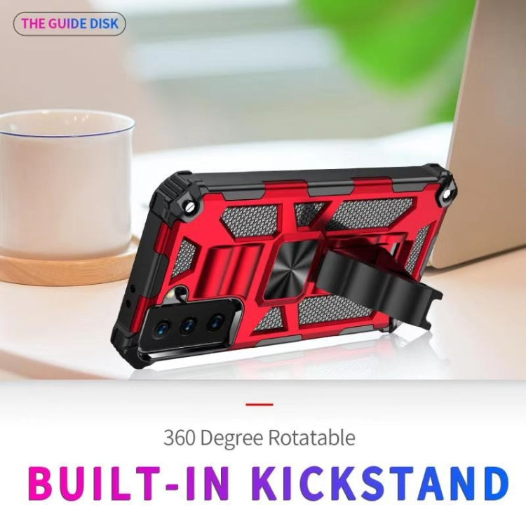 For Samsung Galaxy S21+ 5G Shockproof TPU + PC Magnetic Protective Case with Holder(Black) - Galaxy S21+ 5G Cases by buy2fix | Online Shopping UK | buy2fix
