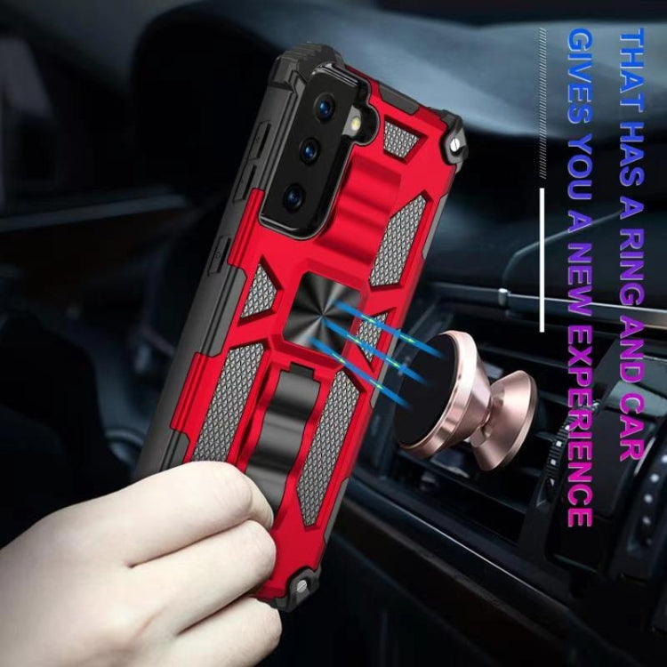 For Samsung Galaxy S21+ 5G Shockproof TPU + PC Magnetic Protective Case with Holder(Black) - Galaxy S21+ 5G Cases by buy2fix | Online Shopping UK | buy2fix