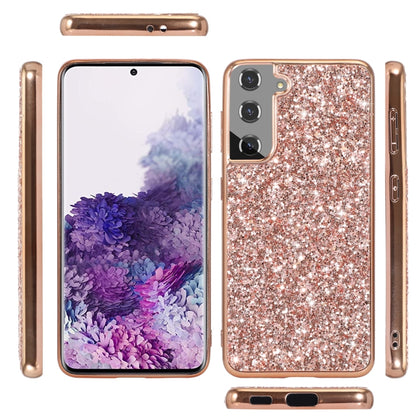 For Samsung Galaxy S21 Plus 5G Glitter Powder Shockproof TPU Protective Case(Gold) - Galaxy S21+ 5G Cases by buy2fix | Online Shopping UK | buy2fix