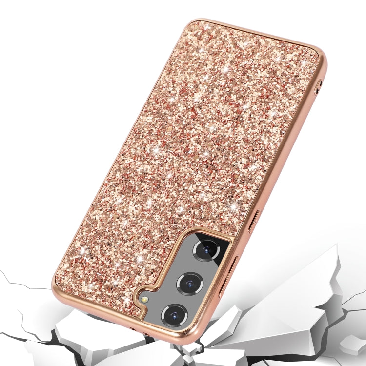 For Samsung Galaxy S21 Plus 5G Glitter Powder Shockproof TPU Protective Case(Gold) - Galaxy S21+ 5G Cases by buy2fix | Online Shopping UK | buy2fix