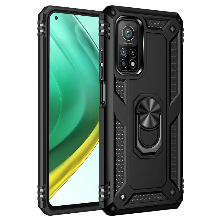 For Xiaomi Mi 10T Pro 5G Shockproof TPU + PC Protective Case with 360 Degree Rotating Holder(Black) by buy2fix