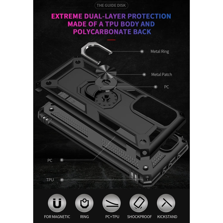 For Xiaomi Mi 10T Pro 5G Shockproof TPU + PC Protective Case with 360 Degree Rotating Holder(Black) by buy2fix