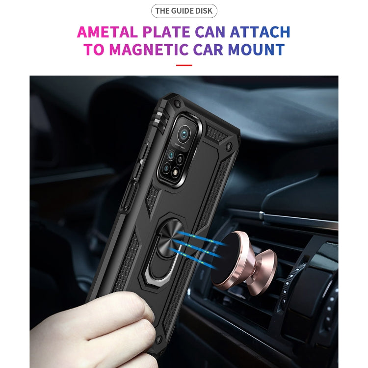 For Xiaomi Mi 10T Pro 5G Shockproof TPU + PC Protective Case with 360 Degree Rotating Holder(Black) by buy2fix