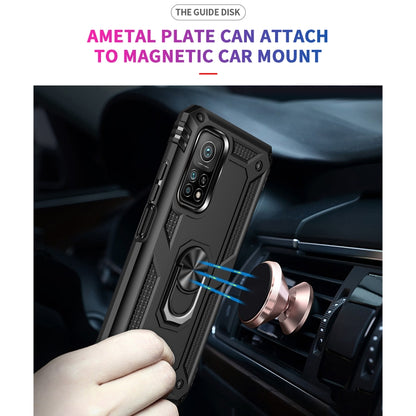 For Xiaomi Mi 10T Pro 5G Shockproof TPU + PC Protective Case with 360 Degree Rotating Holder(Black) by buy2fix