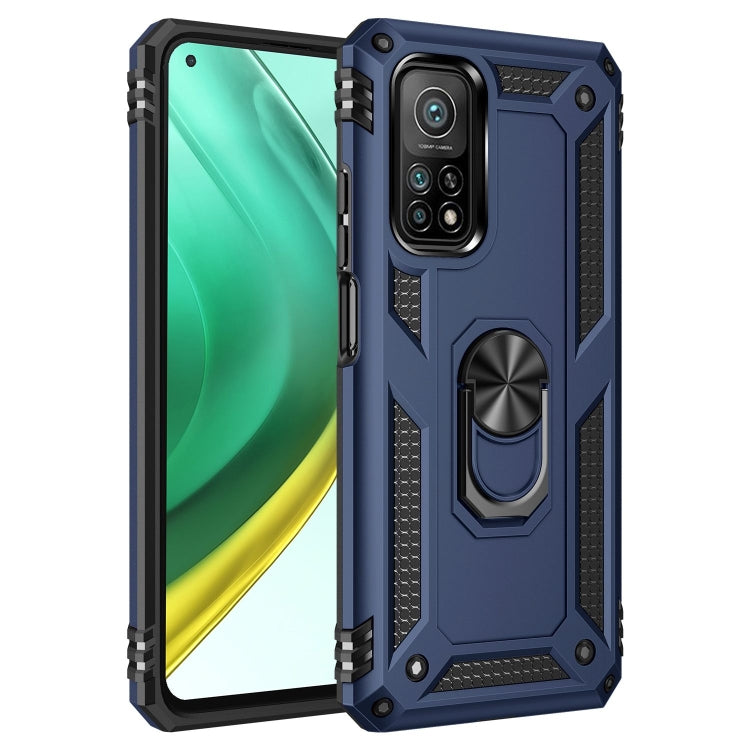 For Xiaomi Mi 10T Pro 5G Shockproof TPU + PC Protective Case with 360 Degree Rotating Holder(Blue) - Xiaomi Cases by buy2fix | Online Shopping UK | buy2fix