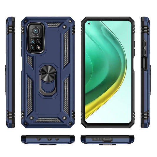 For Xiaomi Mi 10T Pro 5G Shockproof TPU + PC Protective Case with 360 Degree Rotating Holder(Blue) - Xiaomi Cases by buy2fix | Online Shopping UK | buy2fix