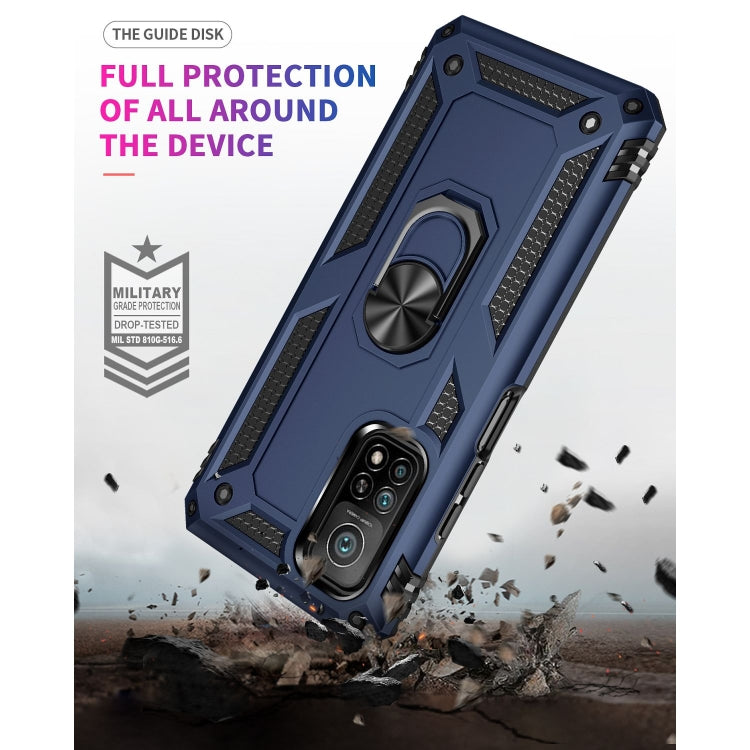 For Xiaomi Mi 10T Pro 5G Shockproof TPU + PC Protective Case with 360 Degree Rotating Holder(Blue) - Xiaomi Cases by buy2fix | Online Shopping UK | buy2fix