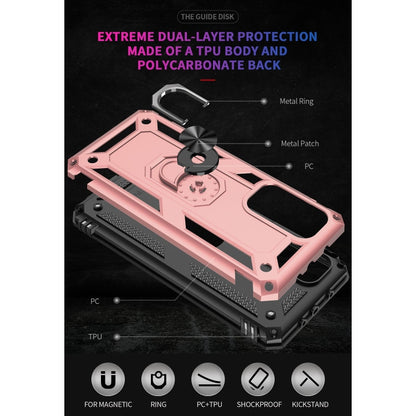For Xiaomi Mi 10T Pro 5G Shockproof TPU + PC Protective Case with 360 Degree Rotating Holder(Rose Gold) - Xiaomi Cases by buy2fix | Online Shopping UK | buy2fix