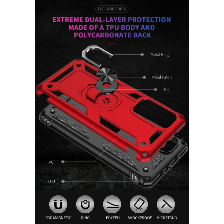 For Xiaomi Mi 10T Pro 5G Shockproof TPU + PC Protective Case with 360 Degree Rotating Holder(Red) - Xiaomi Cases by buy2fix | Online Shopping UK | buy2fix