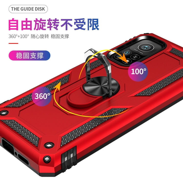 For Xiaomi Mi 10T Pro 5G Shockproof TPU + PC Protective Case with 360 Degree Rotating Holder(Red) - Xiaomi Cases by buy2fix | Online Shopping UK | buy2fix