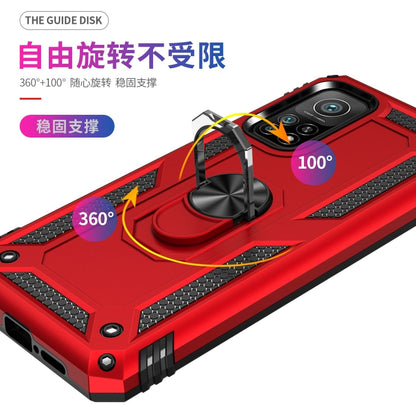 For Xiaomi Mi 10T Pro 5G Shockproof TPU + PC Protective Case with 360 Degree Rotating Holder(Red) - Xiaomi Cases by buy2fix | Online Shopping UK | buy2fix