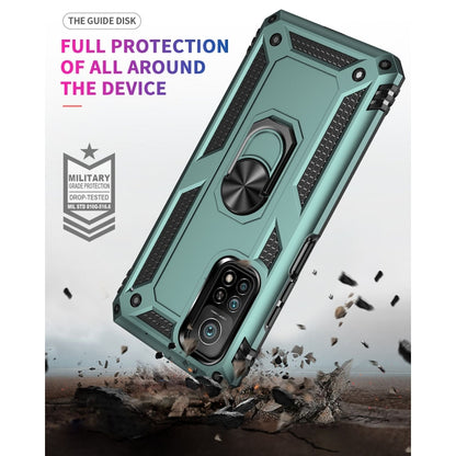For Xiaomi Mi 10T Pro 5G Shockproof TPU + PC Protective Case with 360 Degree Rotating Holder(Dark Green) - Xiaomi Cases by buy2fix | Online Shopping UK | buy2fix